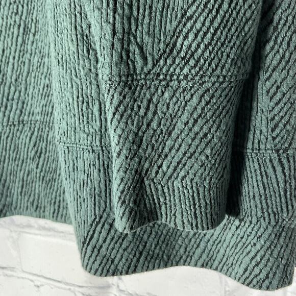 Kirkland Signature Jacquard Mockneck Cozy Pullover Women's M Green/Teal - Picture 5 of 12
